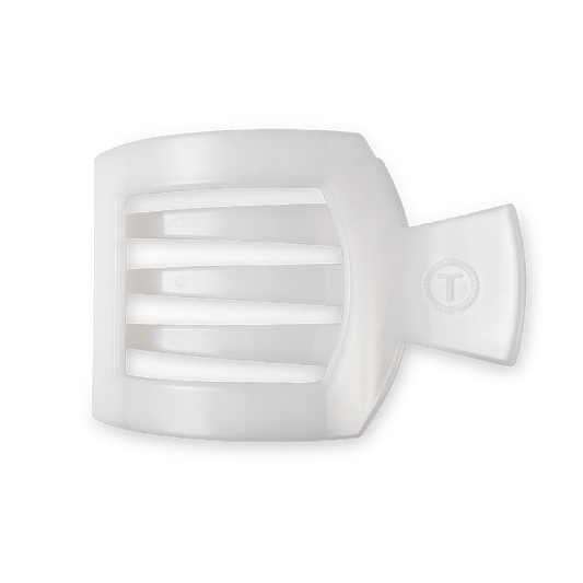 Coconut White Medium Flat Square Hair Clip
                in White - Medium
              