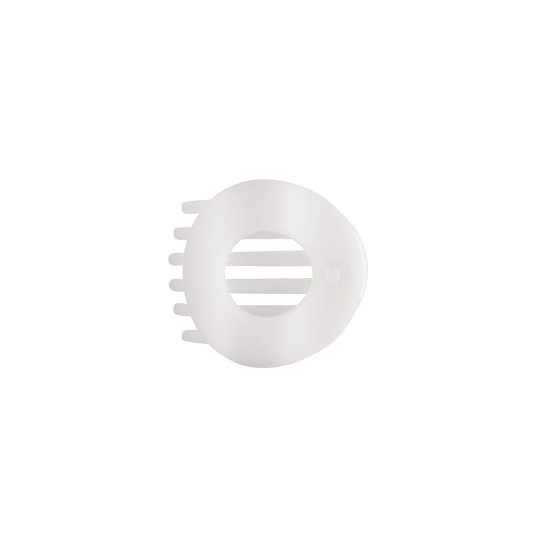 Coconut White Small Flat Circle Hair Clip
                in White - Small
              