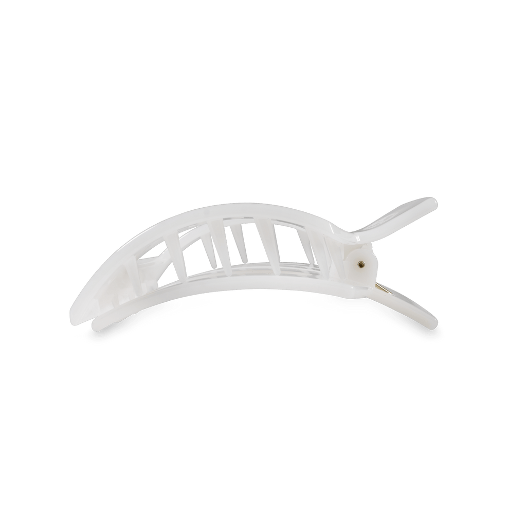 Coconut White Small Flat Square Clip - Small Hair Clip - TELETIES
