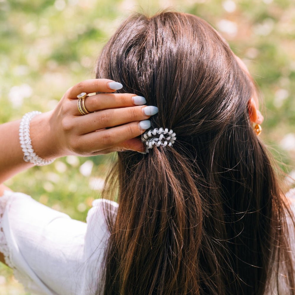Coconut White Small Hair Ties - Hair Ties - TELETIES
