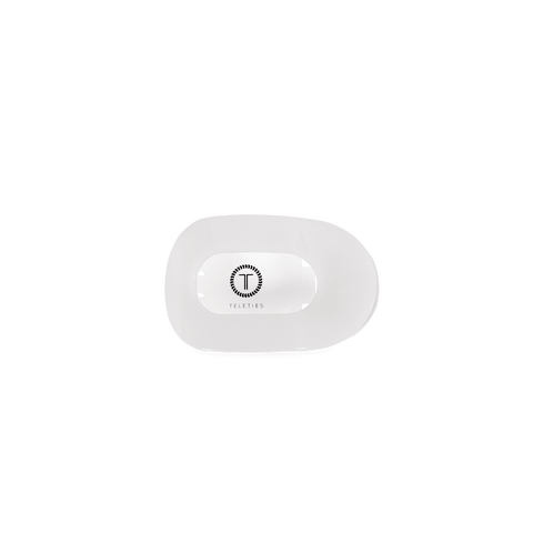 Coconut White Tiny Flat Round Clip