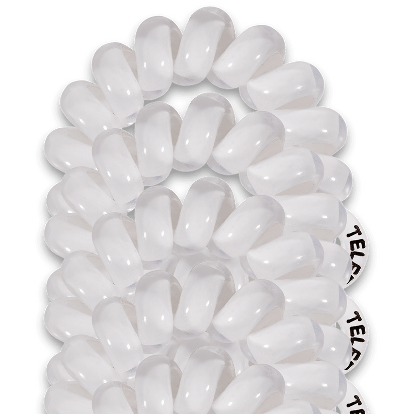 TELETIES - Coconut White Tiny Hair Ties in White - Tiny - Image 3