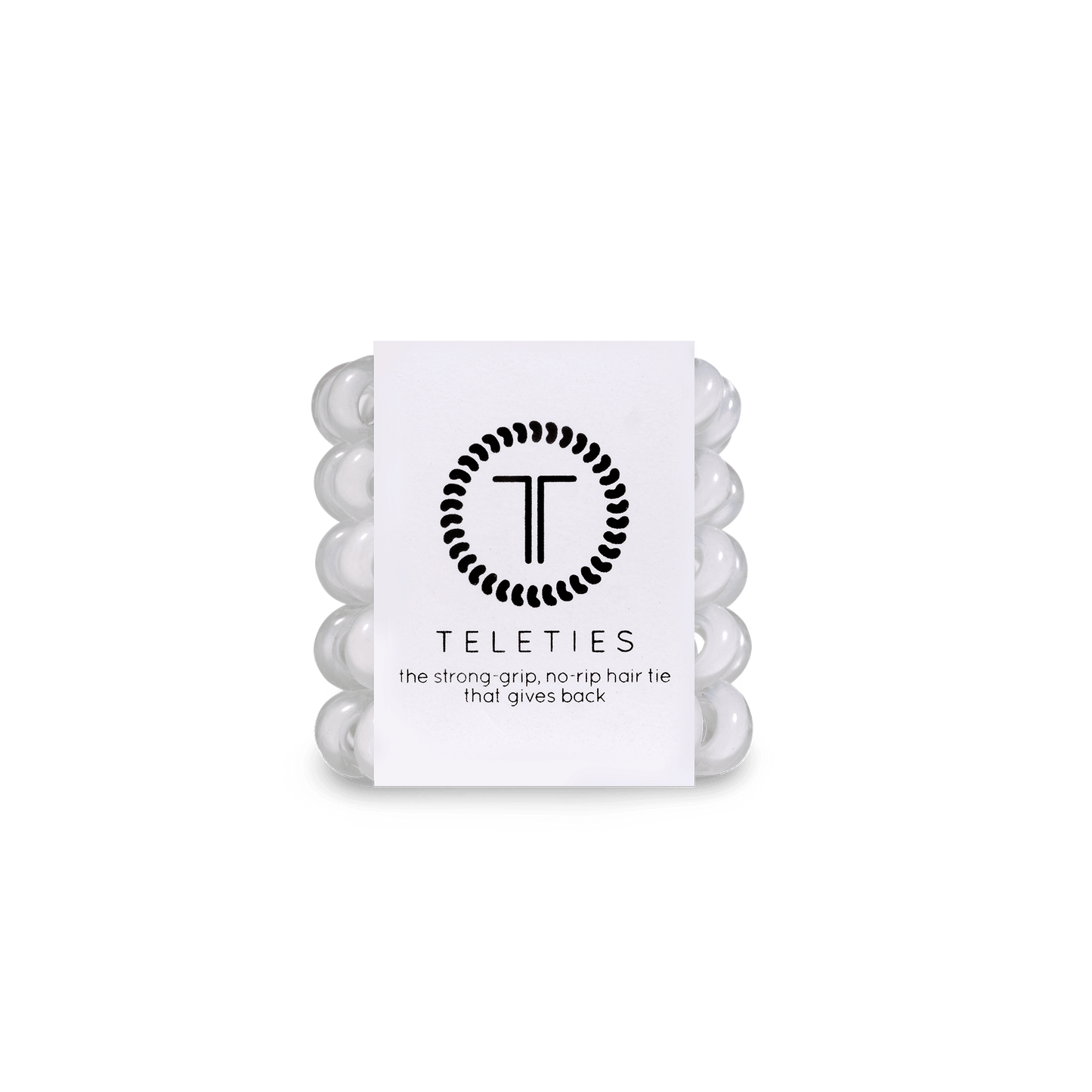 TELETIES - Coconut White Tiny Hair Ties in White - Tiny