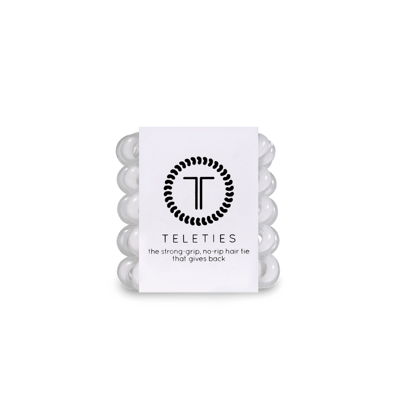 TELETIES - Coconut White Tiny Hair Ties in White - Tiny - Image 1