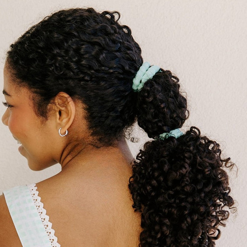 TELETIES - Color Rush Large Nylon Hair Ties in Purple Green Orange - Large - Image 3