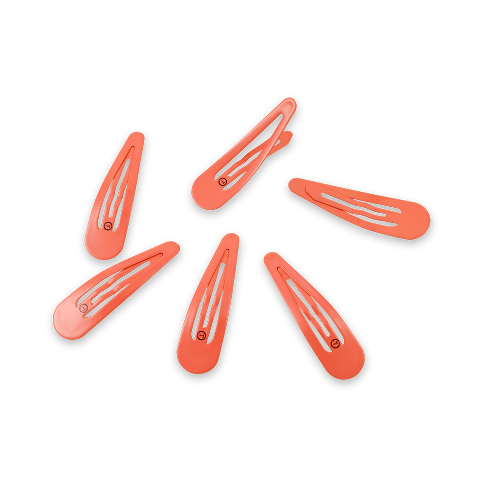 Coral Craze Snap Clips (6Ct) - Hair Clips - TELETIES
