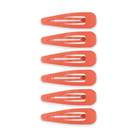 Coral Craze Snap Clips (6Ct) in Coral | TELETIES