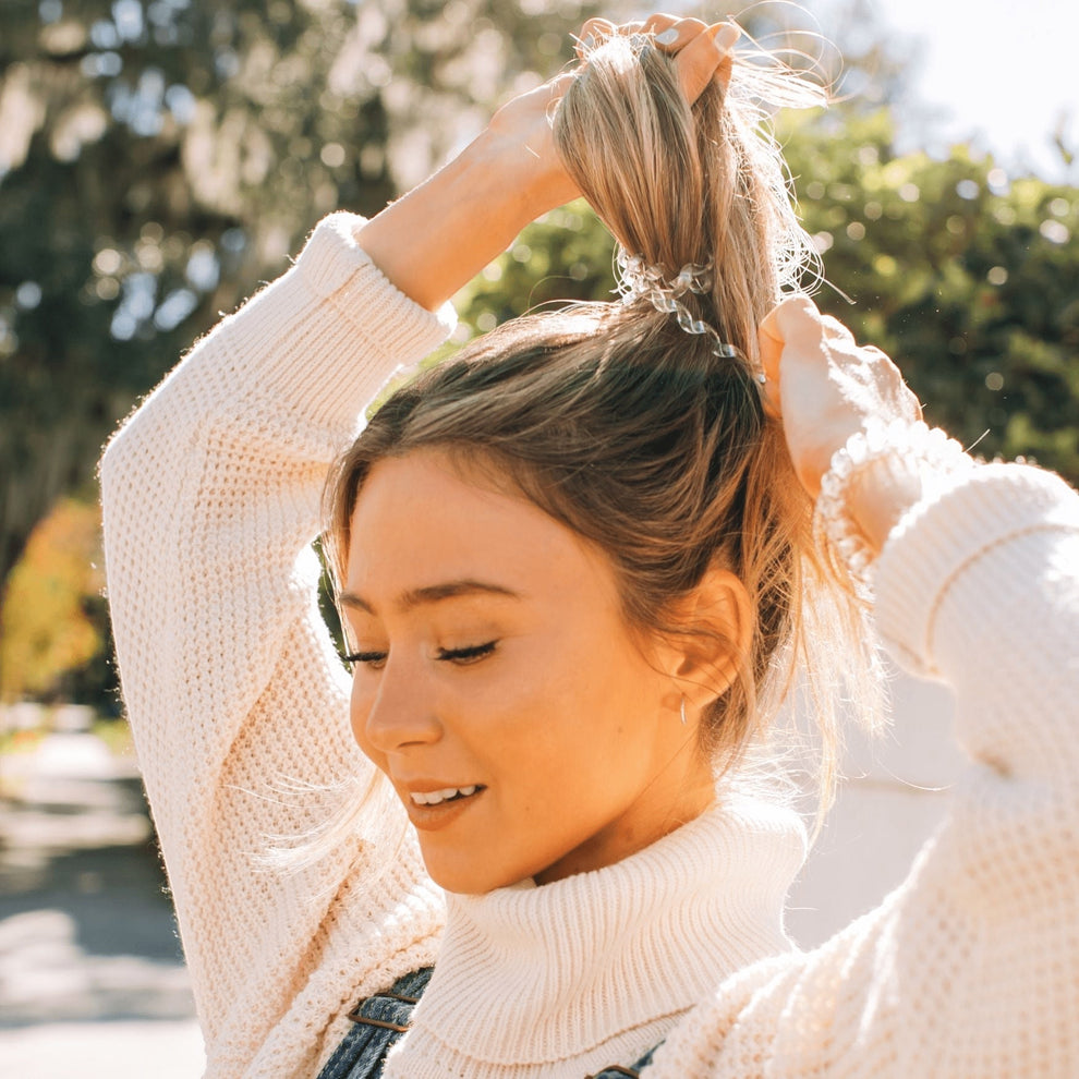 Crystal Clear Large Hair Ties - Hair Ties - TELETIES
