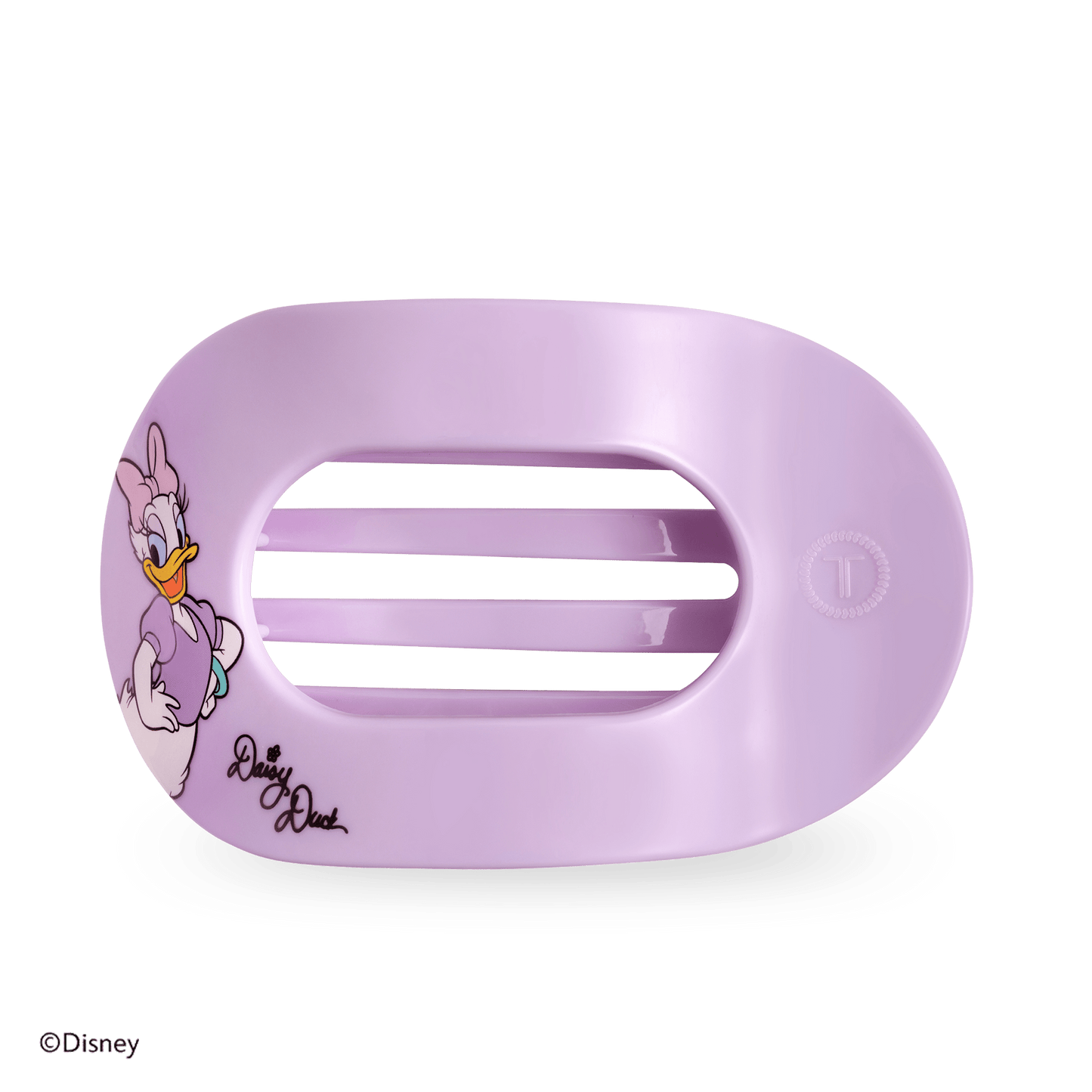 TELETIES - Daisy Duck Large Flat Round Hair Clip in Purple - Large