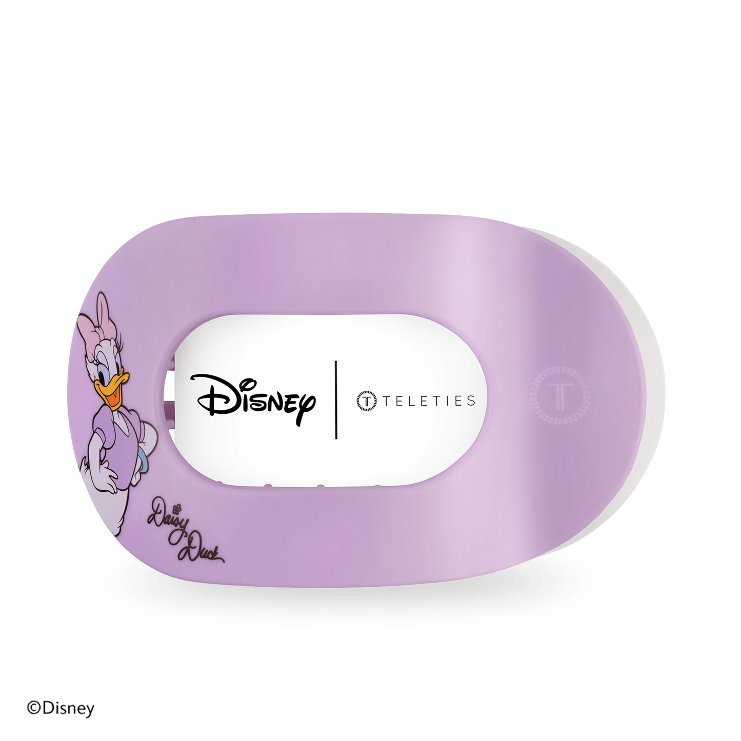 TELETIES - Daisy Duck Large Flat Round Hair Clip in Purple - Large