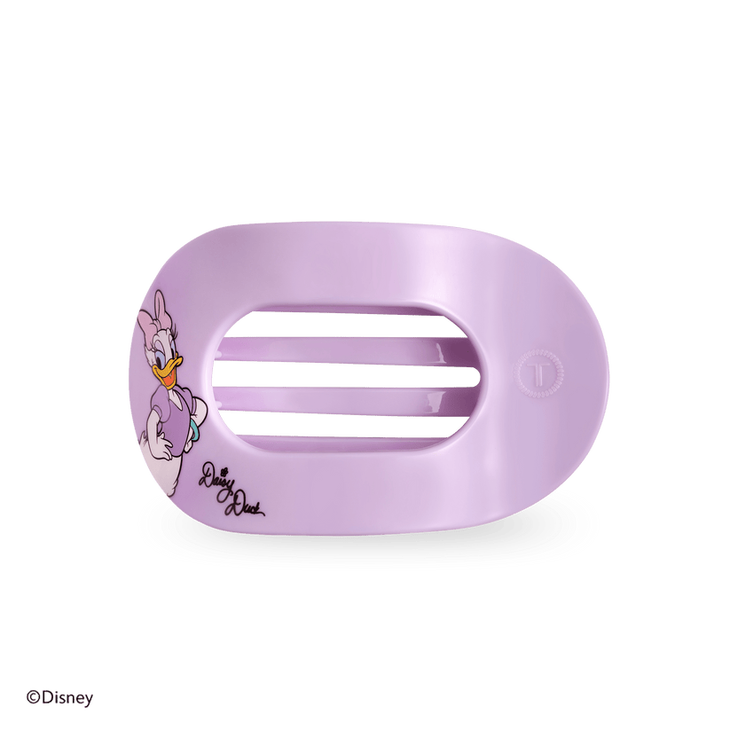 TELETIES - Daisy Duck Medium Flat Round Hair Clip in Purple - Medium - Image 1