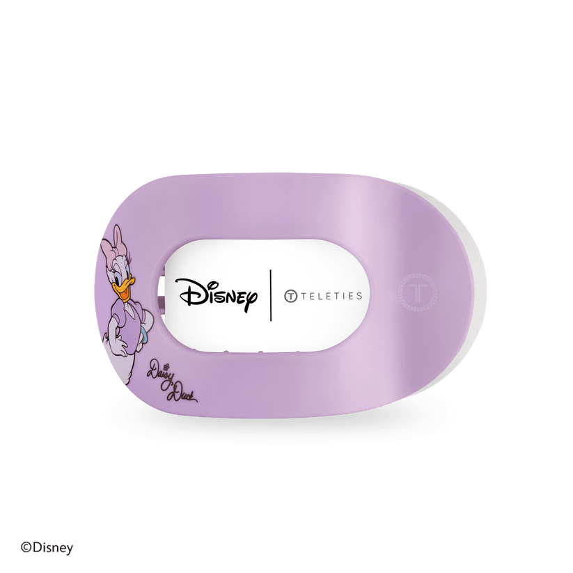 TELETIES - Daisy Duck Medium Flat Round Hair Clip in Purple - Medium - Image 2