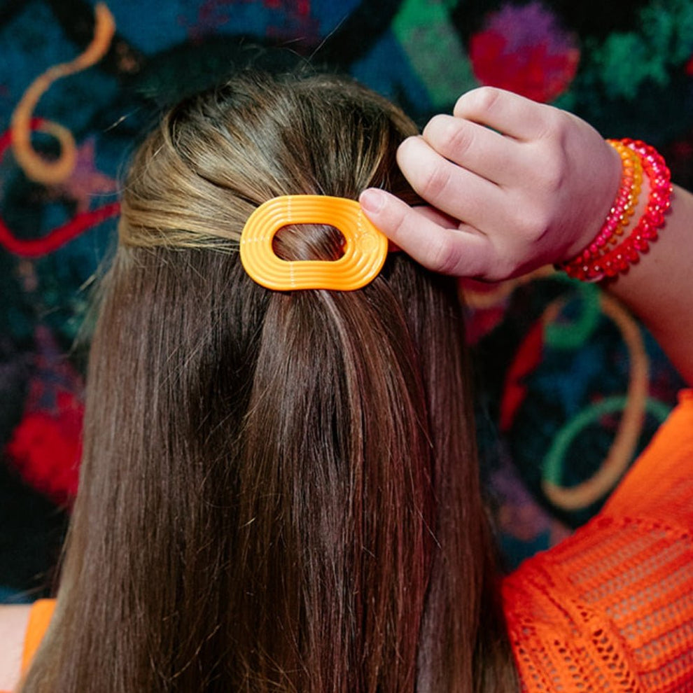 Day Rave Tiny Flat Round Hair Clip - Hair Clips - TELETIES
