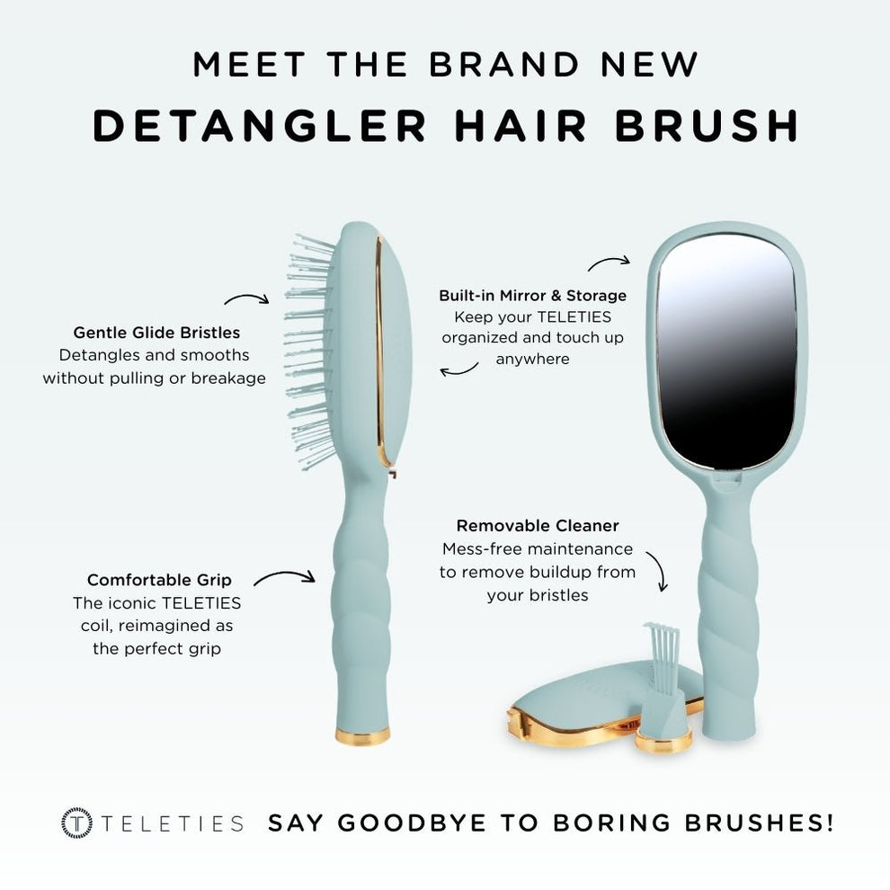 Detangler Hair Brush for Fine Hair – Blue - Hairbrush - TELETIES
