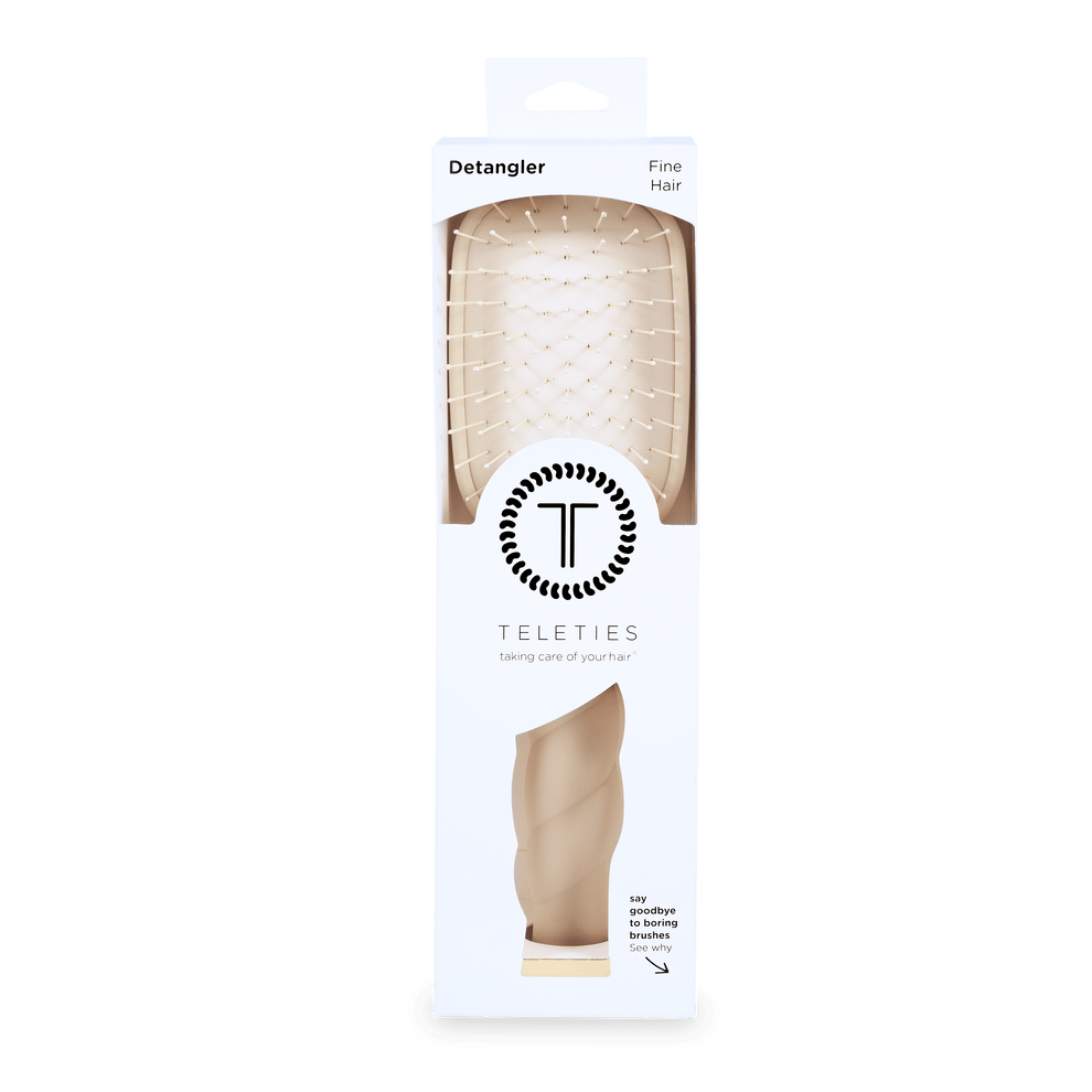 Detangler Hair Brush for Fine Hair – Tan - Hairbrush - TELETIES
