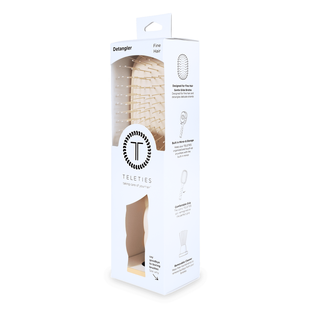 Detangler Hair Brush for Fine Hair – Tan - Hairbrush - TELETIES
