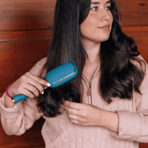 Detangler Hair Brush for Fine Hair - Teal With It