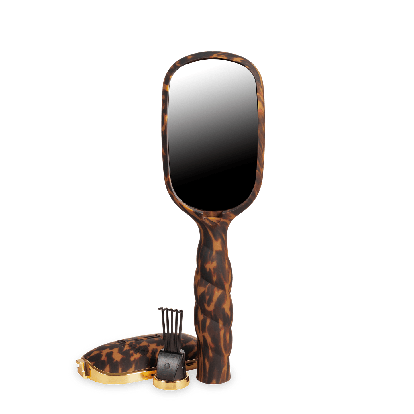 TELETIES - Detangler Hair Brush for Fine Hair – Tortoise in Brown - Full Size