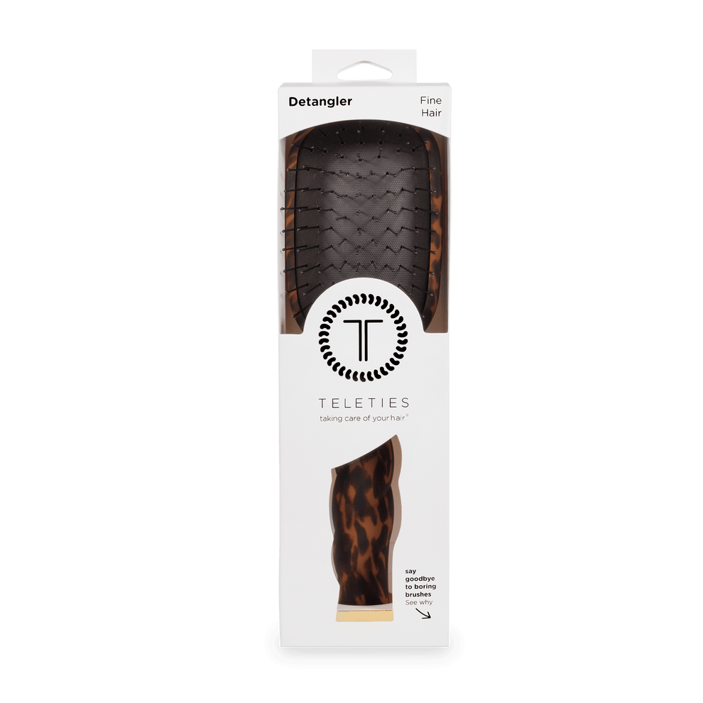 Detangler Hair Brush for Fine Hair – Tortoise - Hairbrush - TELETIES
