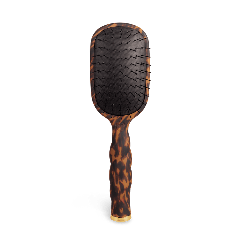 TELETIES - Detangler Hair Brush for Fine Hair – Tortoise in Brown - Full Size - Image 1