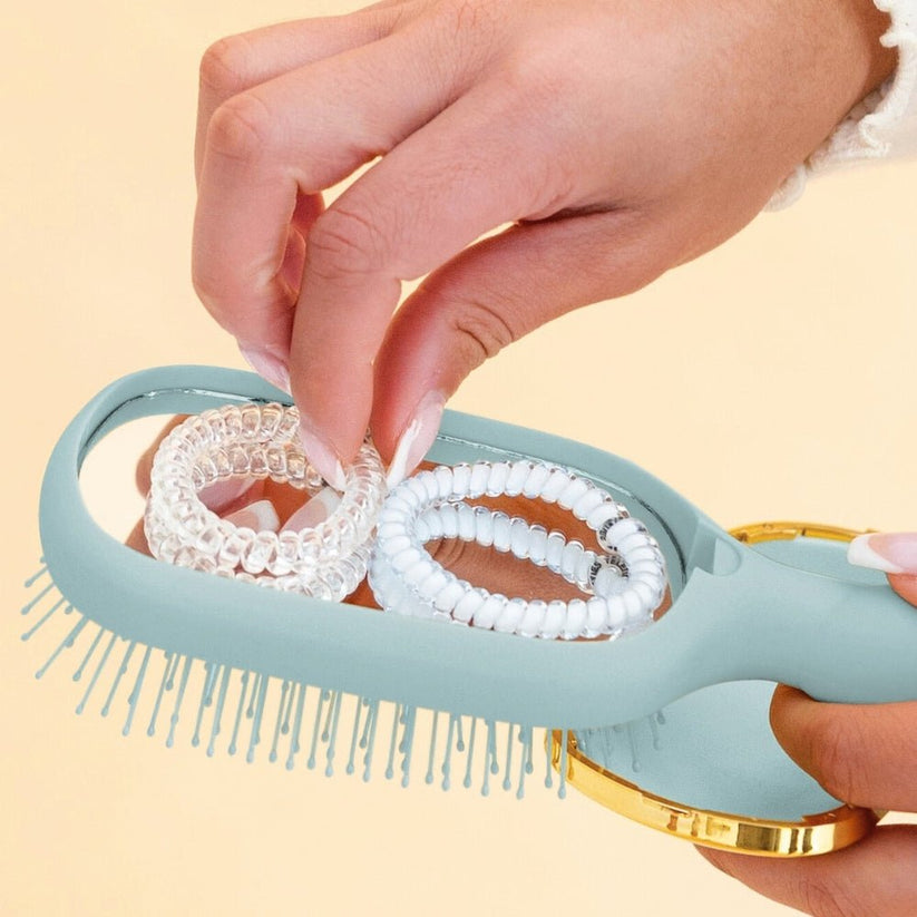 TELETIES - Detangler Hair Brush for Medium Hair – Blue in Blue - Full Size - Image 2