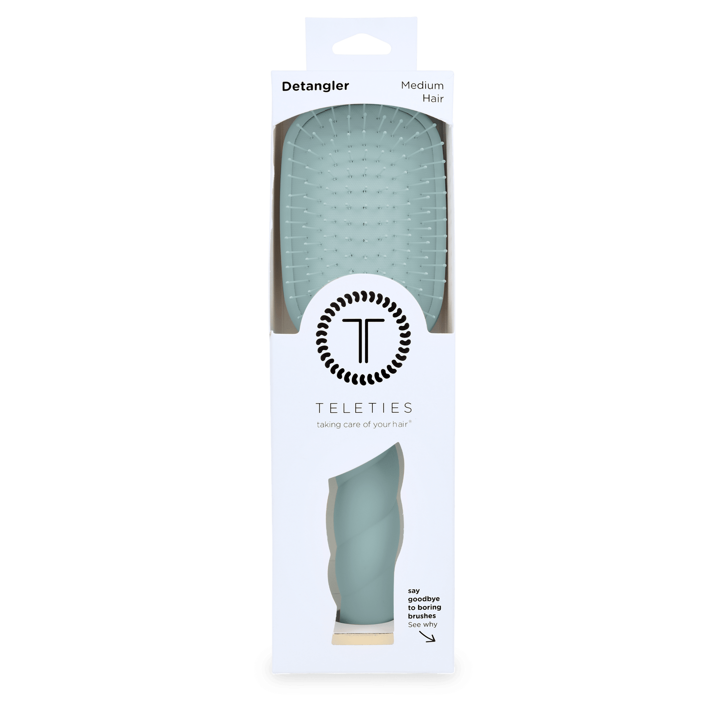 TELETIES - Detangler Hair Brush for Medium Hair – Blue in Blue - Full Size