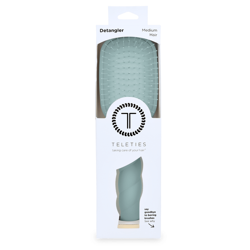 TELETIES - Detangler Hair Brush for Medium Hair – Blue in Blue - Full Size - Image 11