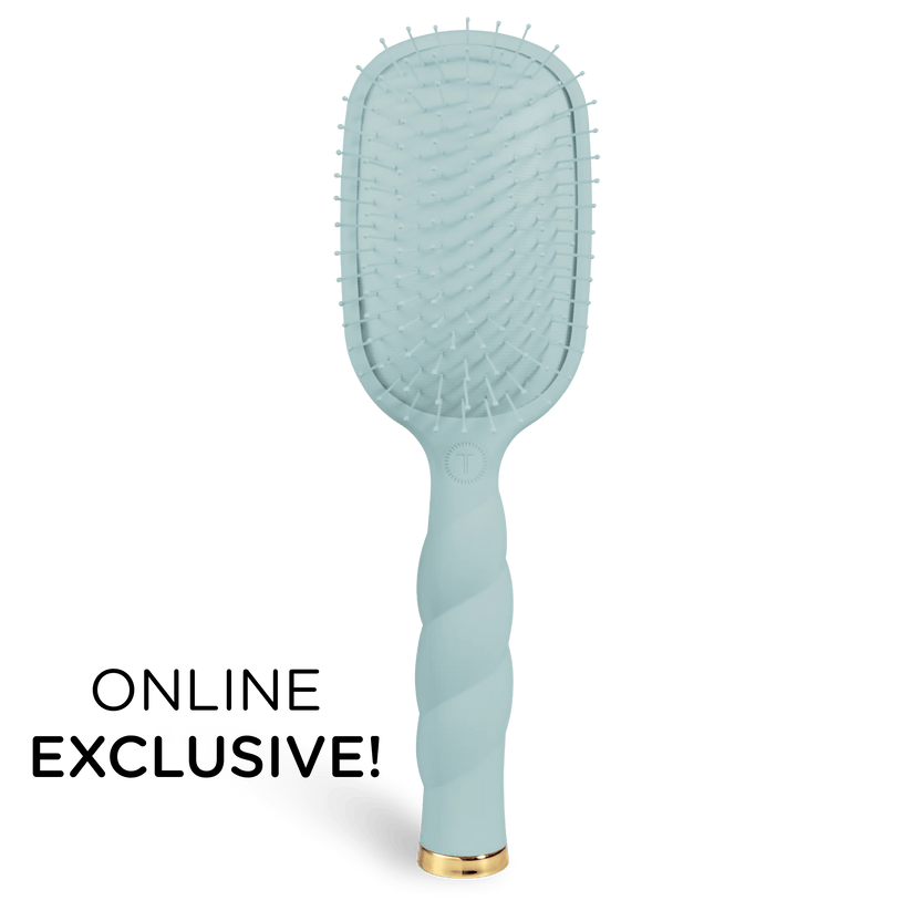 TELETIES - Detangler Hair Brush for Medium Hair – Blue in Blue - Full Size - Image 1