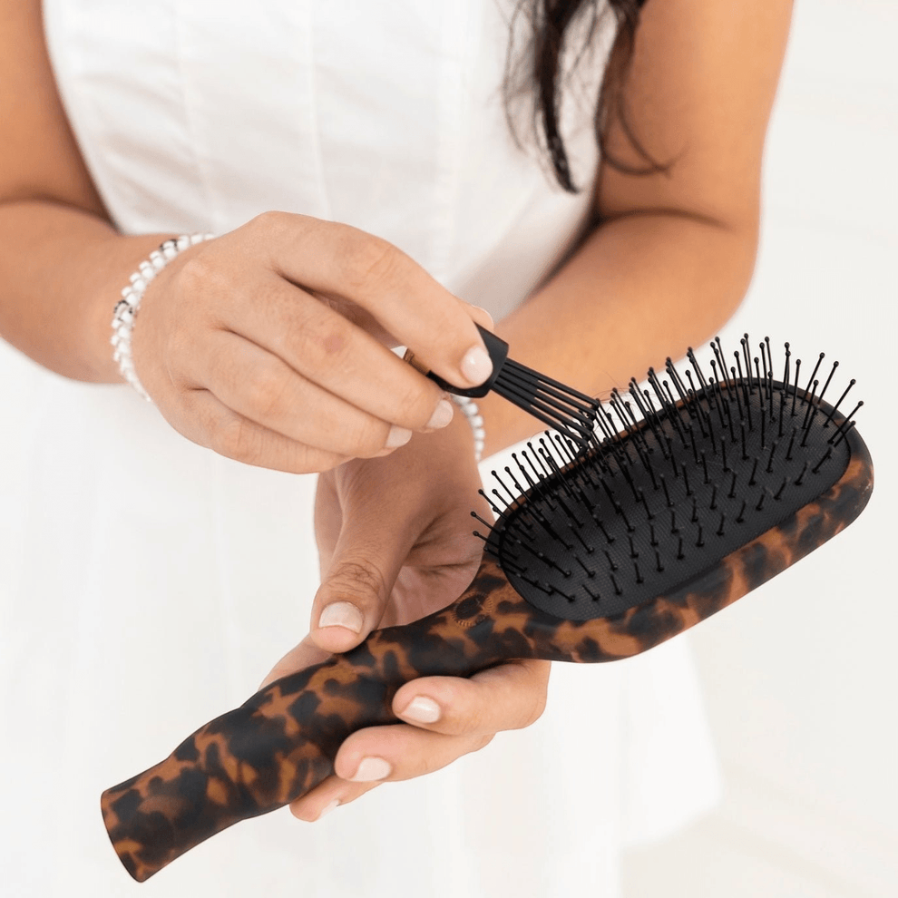 Detangler Hair Brush for Medium Hair – Tortoise - Hairbrush - TELETIES
