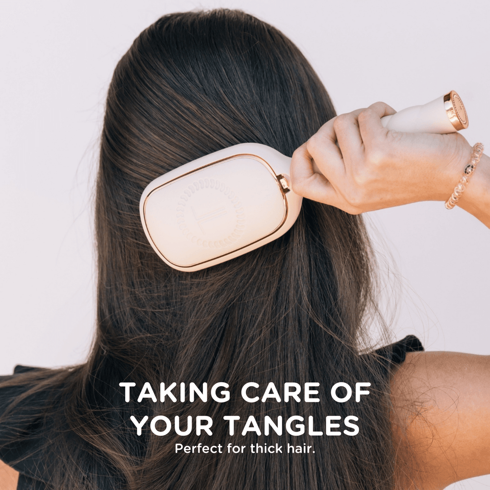 Detangler Hair Brush for Thick Hair – Tan - Hairbrush - TELETIES
