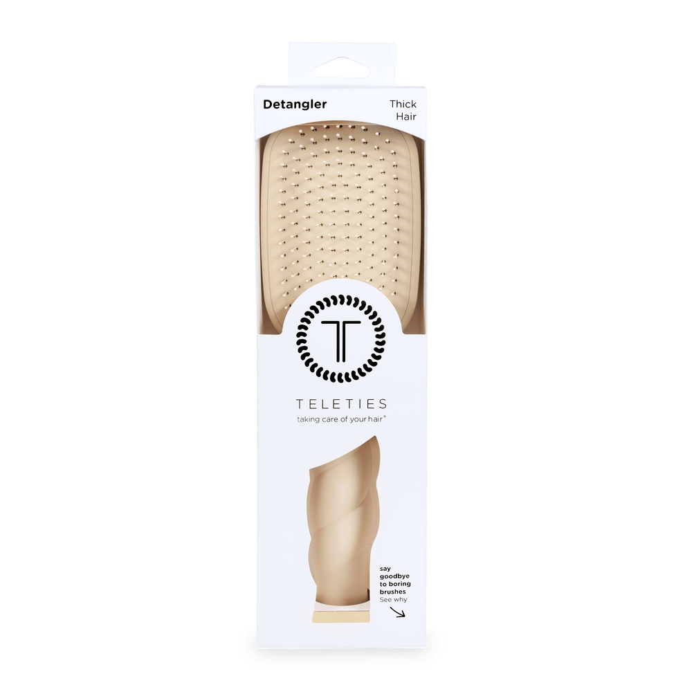 Detangler Hair Brush for Thick Hair – Tan - Hairbrush - TELETIES
