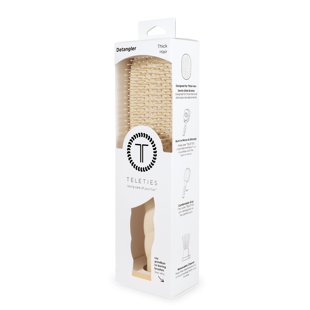 Detangler Hair Brush for Thick Hair – Tan - Hairbrush - TELETIES
