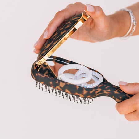 Detangler Hair Brush for Thick Hair – Tortoise - Hairbrush - TELETIES