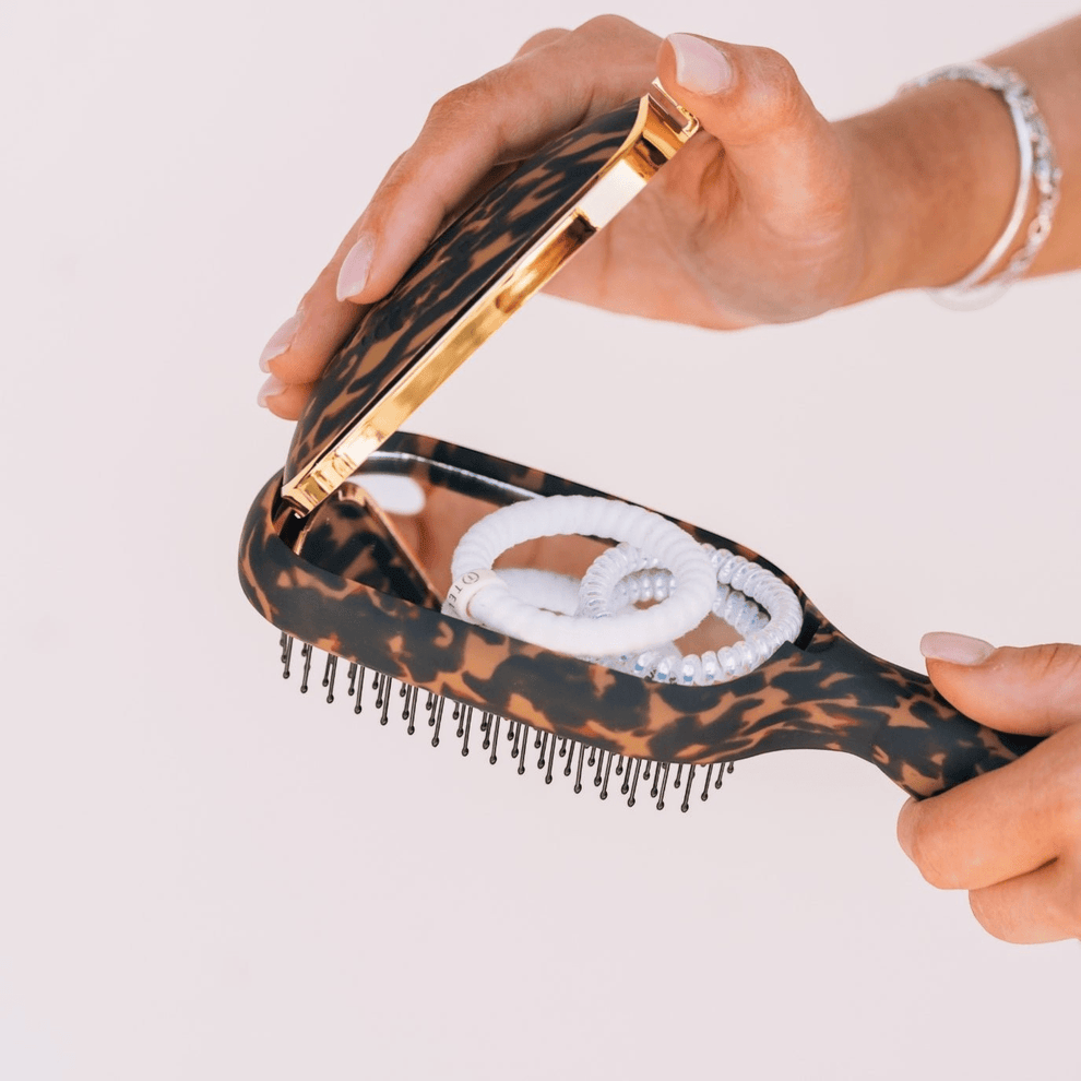 Detangler Hair Brush for Thick Hair – Tortoise - Hairbrush - TELETIES
