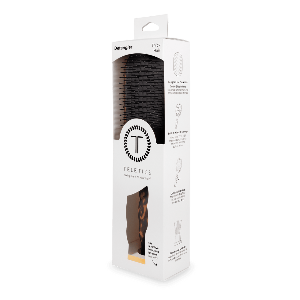 Detangler Hair Brush for Thick Hair – Tortoise - Hairbrush - TELETIES
