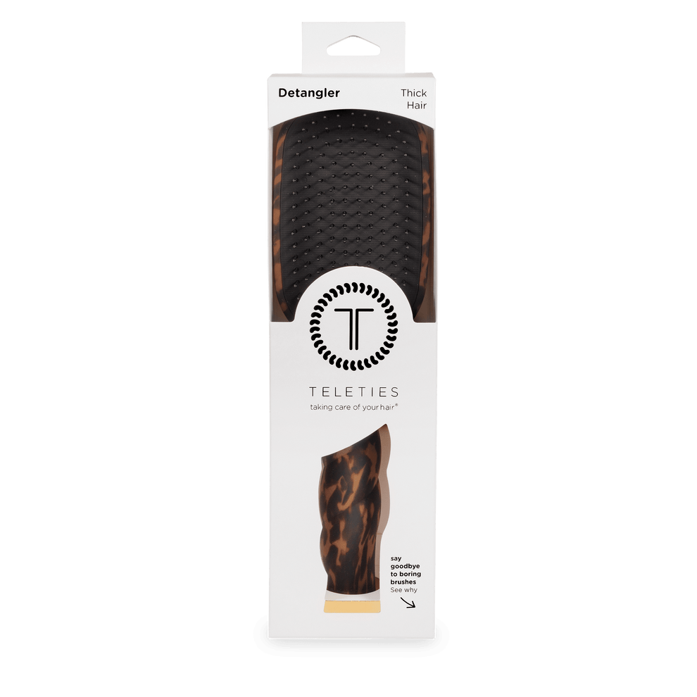 Detangler Hair Brush for Thick Hair – Tortoise - Hairbrush - TELETIES
