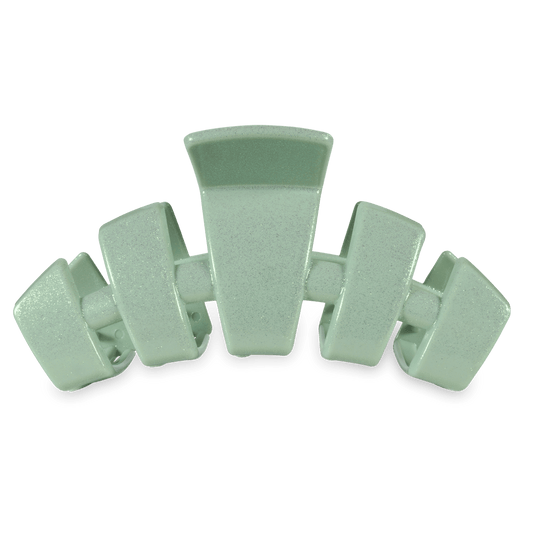 Dew Drop Large Classic Hair Clip in Green Shimmer - Large