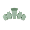TELETIES - Dew Drop Medium Classic Hair Clip in Green Shimmer - Medium - Image - 1