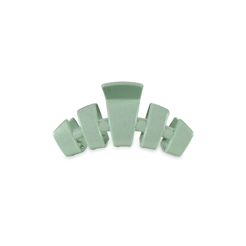 TELETIES - Dew Drop Tiny Classic Hair Clip in Green Shimmer - Tiny - Image 1