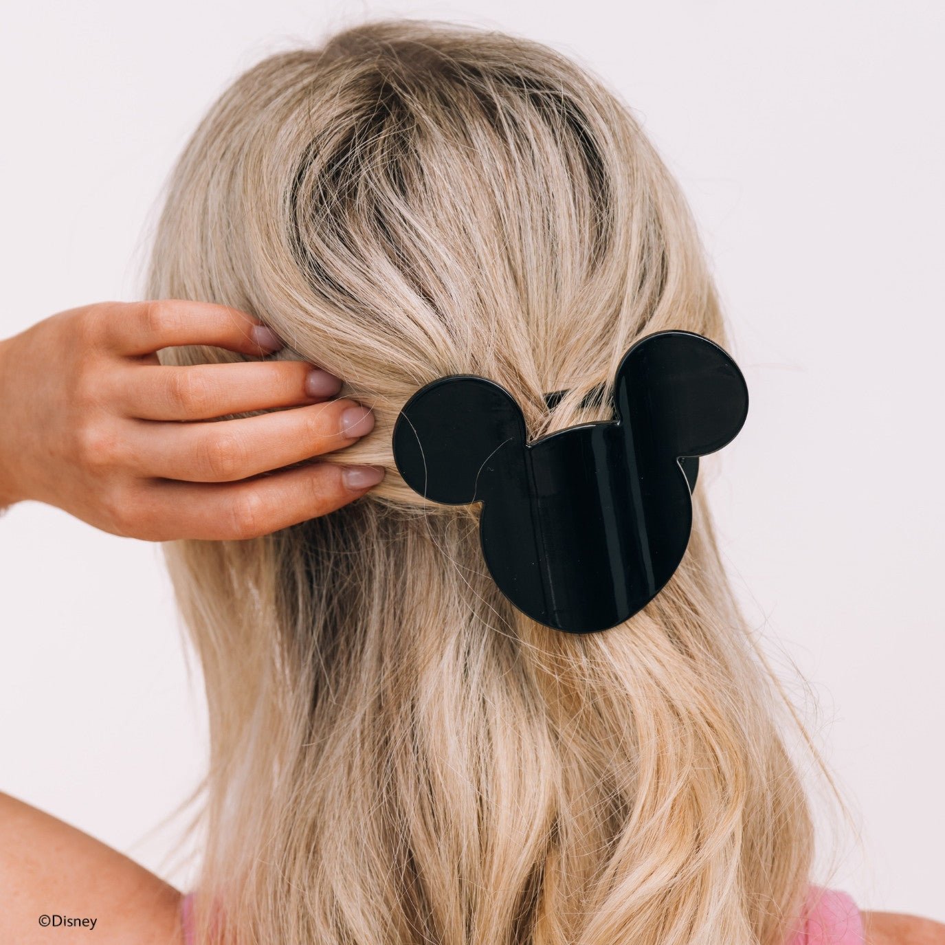 TELETIES - Disney: Mickey Mouse Shaped Medium Flat Hair Clip in Black - Medium