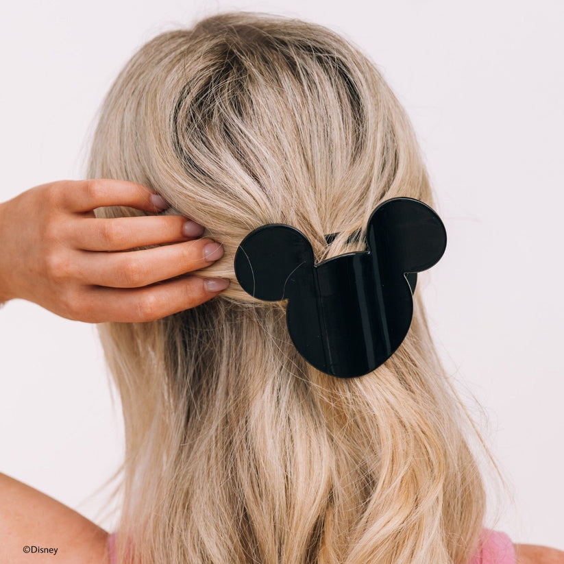 TELETIES - Disney: Mickey Mouse Shaped Medium Flat Hair Clip in Black - Medium - Image 3