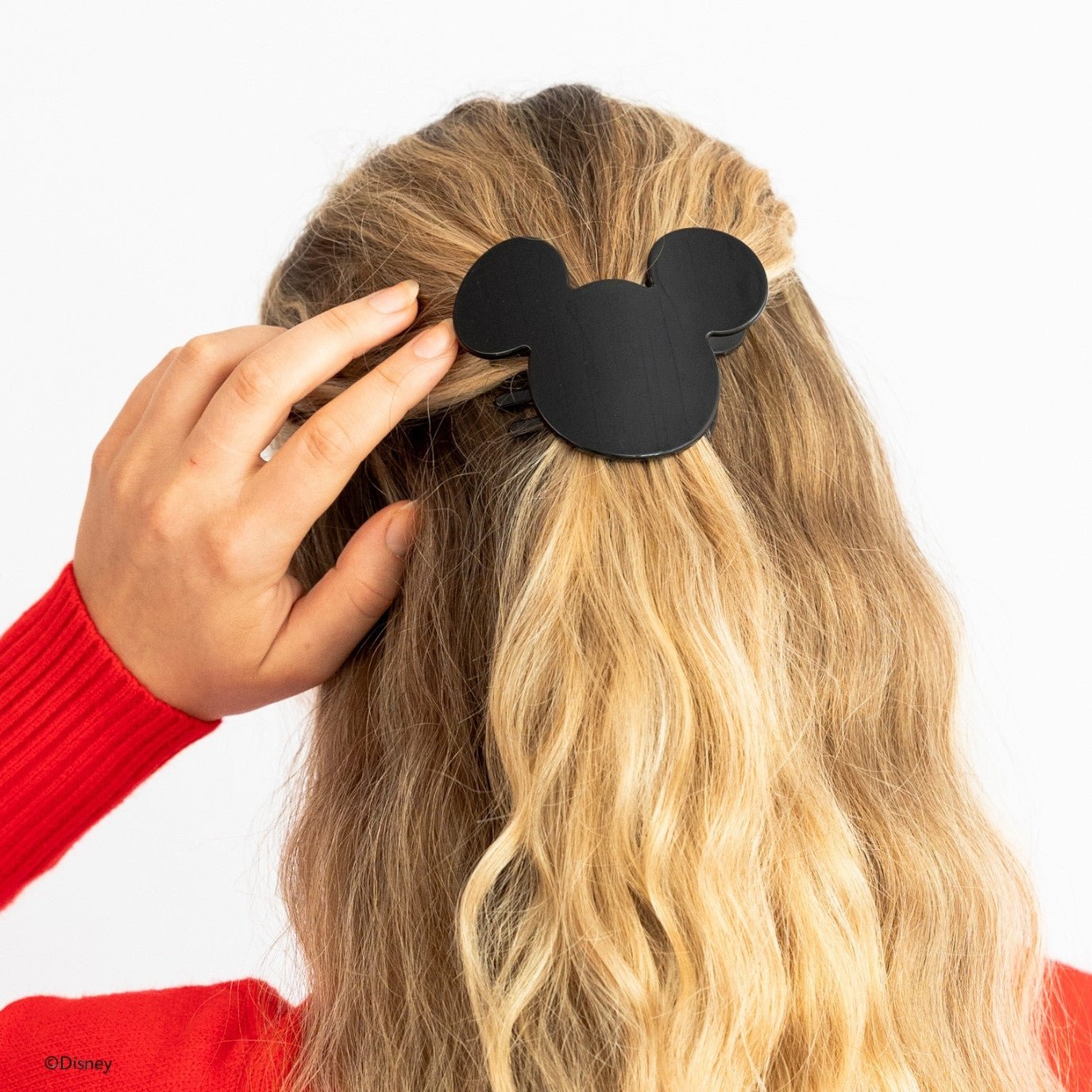 TELETIES - Disney: Mickey Mouse Shaped Small Flat Hair Clip in Black - Small