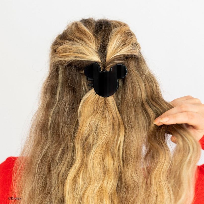 TELETIES - Disney: Mickey Mouse Shaped Tiny Flat Hair Clip in Black - Tiny - Image 2