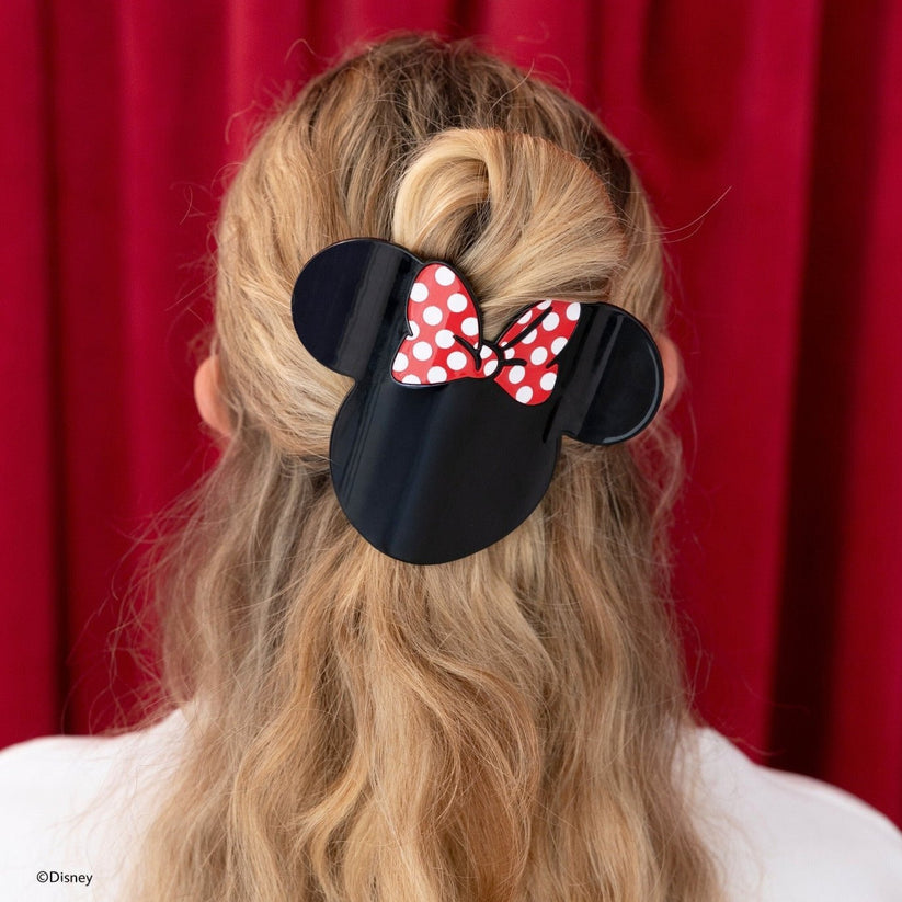 TELETIES - Disney: Minnie Mouse Shaped Large Flat Hair Clip in Black - Large - Image 3