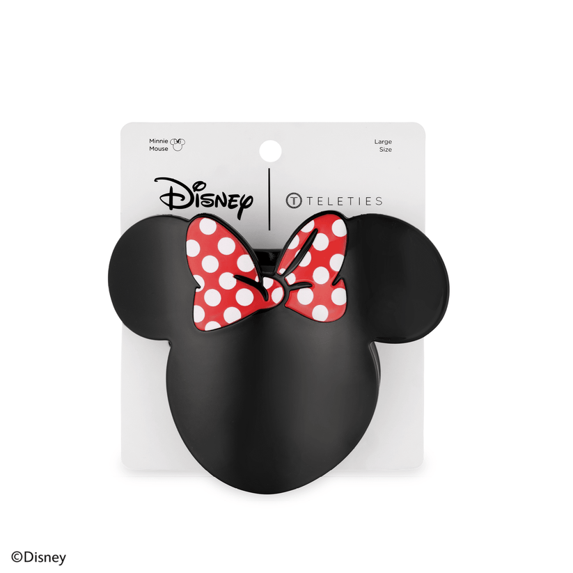 TELETIES - Disney: Minnie Mouse Shaped Large Flat Hair Clip in Black - Large - Image 4