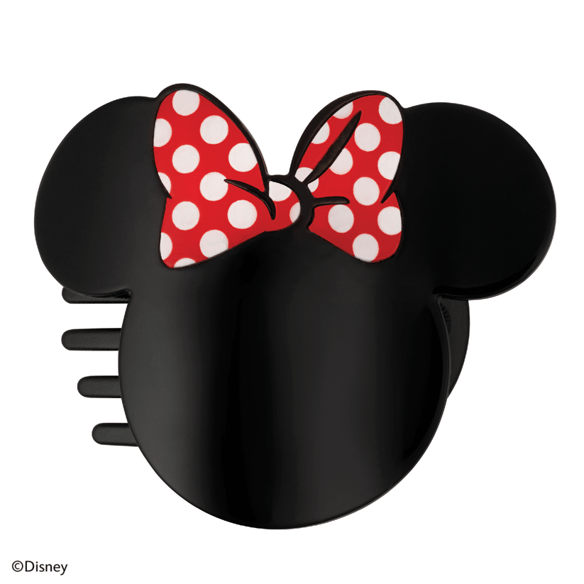TELETIES - Disney: Minnie Mouse Shaped Large Flat Hair Clip in Black - Large - Image 1