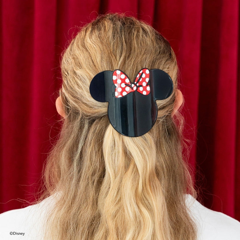 TELETIES - Disney: Minnie Mouse Shaped Medium Flat Hair Clip in Black - Medium - Image 2