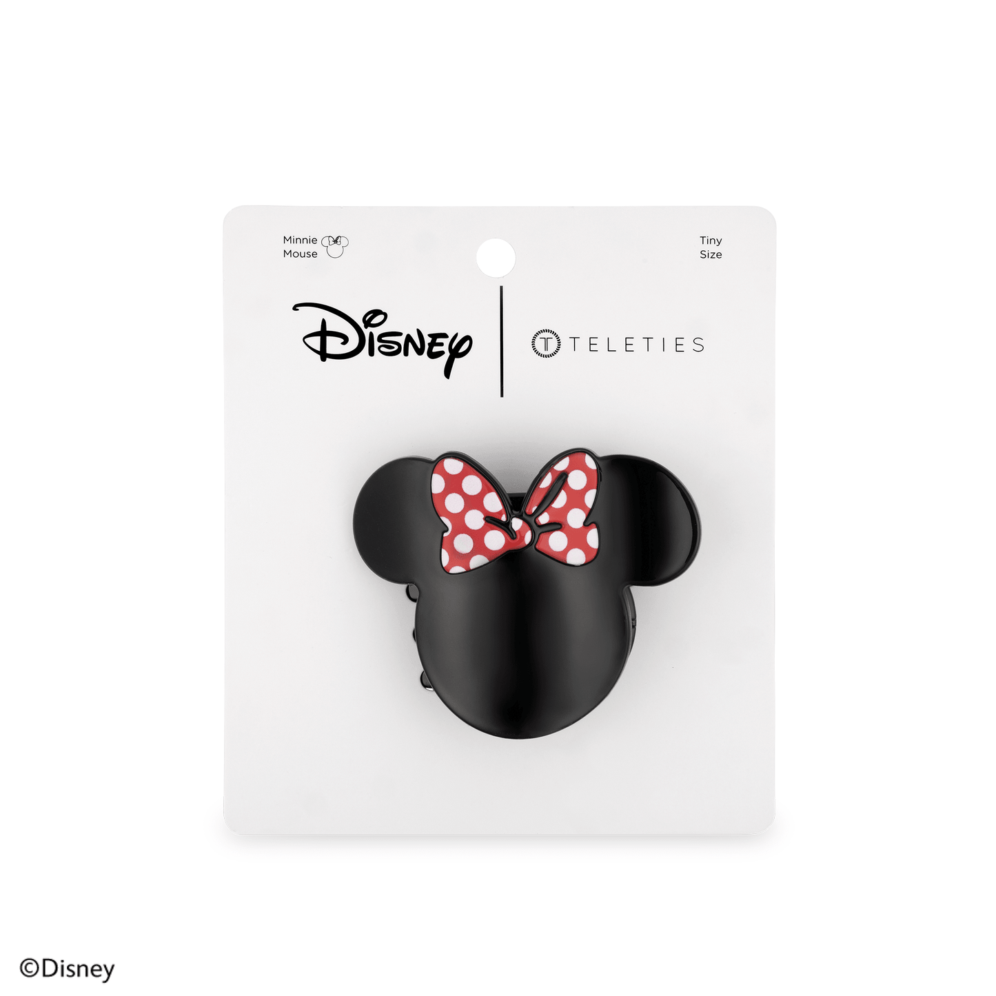 TELETIES - Disney: Minnie Mouse Shaped Tiny Flat Hair Clip in Black - Tiny