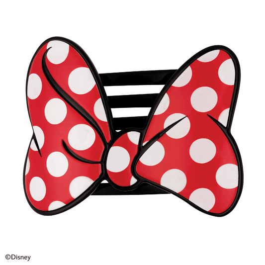 Disney: Minnie's Bow Large Flat Hair Clip in Red Polka Dots Black - Large