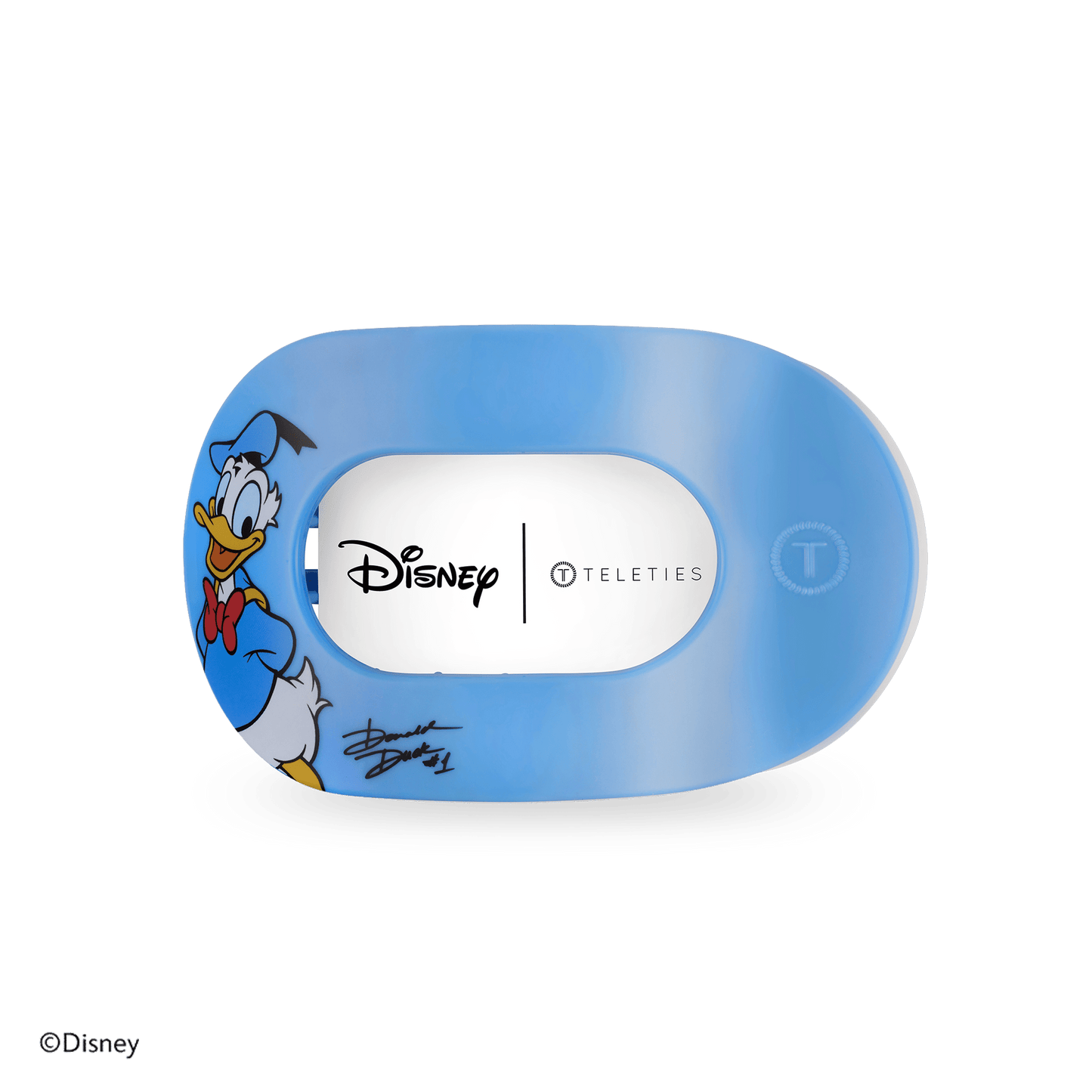 TELETIES - Donald Duck Medium Flat Round Hair Clip in Blue - Medium
